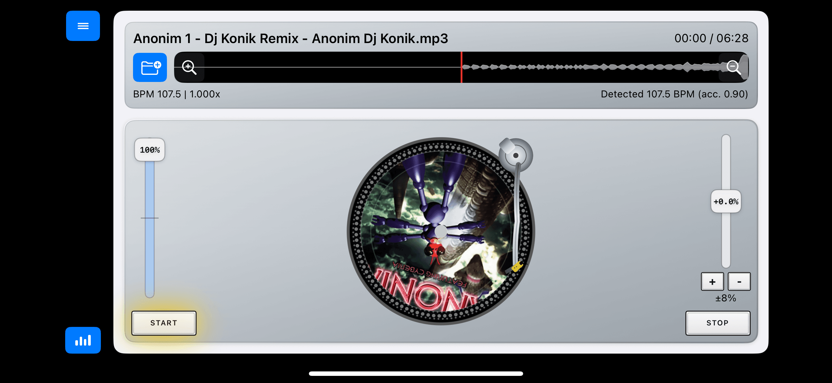 DJcompanion single deck